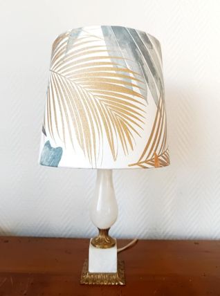 Lampe albâtre et bronze doré 