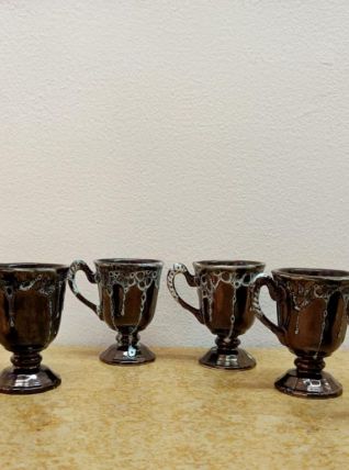 6 mazagrans vintage Sars Poterie 