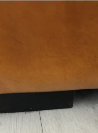 Canapé fabriqué sur mesure 3 pl. en mouton de basane 