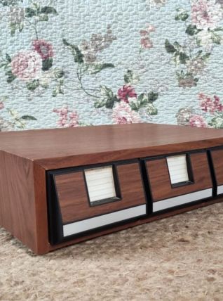 Boite de rangement pour cassettes audio (années 70/80)