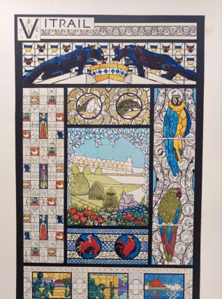 Illustration art nouveau Vitrail par René Binet 1902