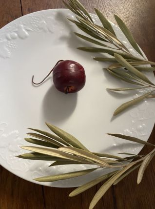 Plat à gâteaux porcelaine de Limoges Ph Deshoulieres.