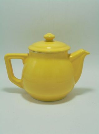  Théière vintage jaune 