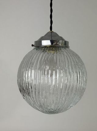 ANCIENNE SUSPENSION ART-DECO XL VINTAGE