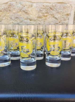  Lot de 12 verres vintage "Loch Ness Scotch Whisky" 