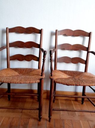 Paire de fauteuils de nourrice, style provençal 19ème siècle