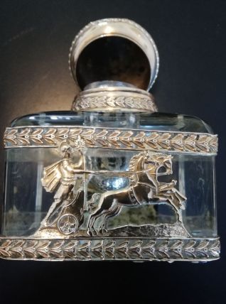 Encrier Empire Napoléon III (1850) Cristal et Bronze doré. 