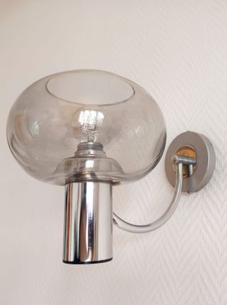Applique vintage métal chromé 1970 style Sciolari 