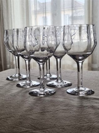 6 verres à pied