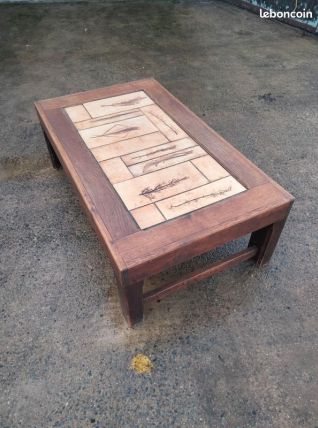 Table basse céramique herbier Capron