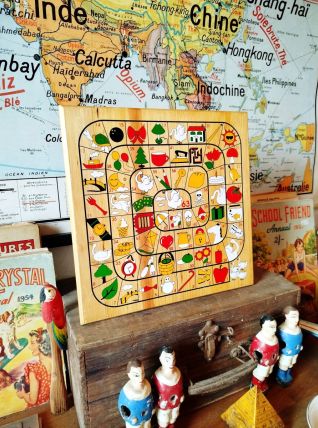 Plateau jeu vintage | Cabajou - France - Jouet ancien rétro 