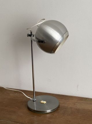 Lampe Eye ball. 1970. Inox brossé.