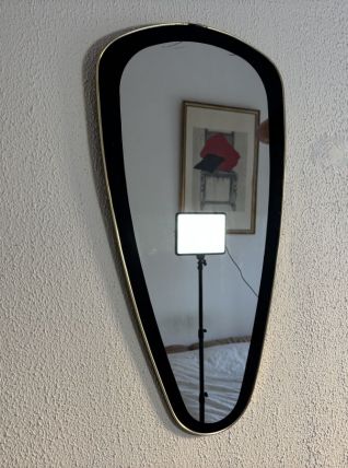 Miroir vintage 1960 rétroviseur asymétrique - 69 x 35 cm