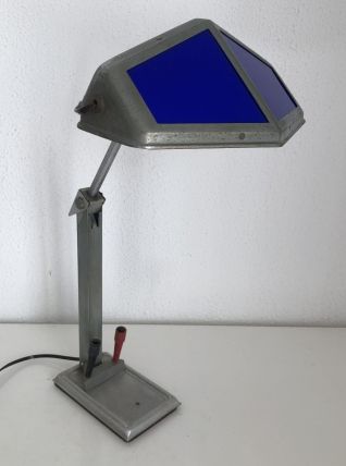 Grande lampe vintage 1920 Pirouett Art Déco bureau - 50 cm