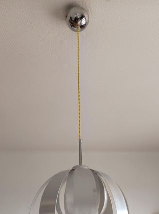 Suspension métal brossé style space age vintage 