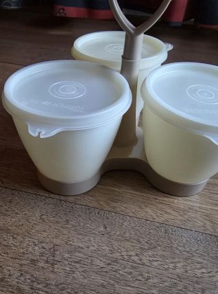 Tupperware vintage trio condiments
