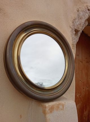 Miroir circulaire en laiton 