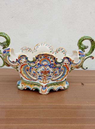 Superbe jardinière en faience de Desvres  fourmaintraux 