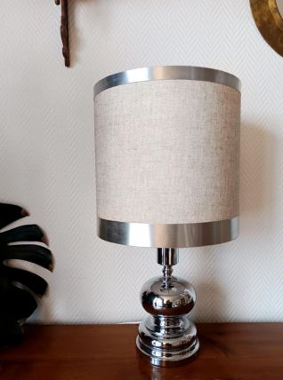 Lampe chrome style Philippe Barbier, 1970 