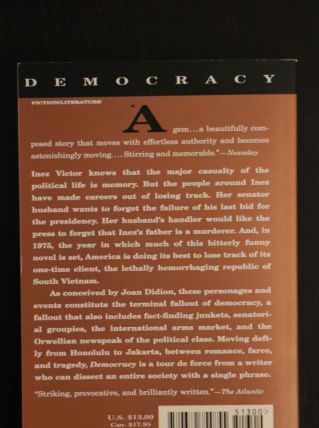 Democracy de Joan Didion (En anglais)
