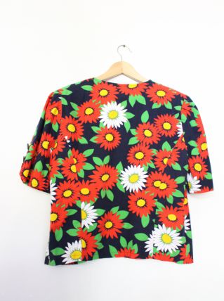 gilet vintage fleurs