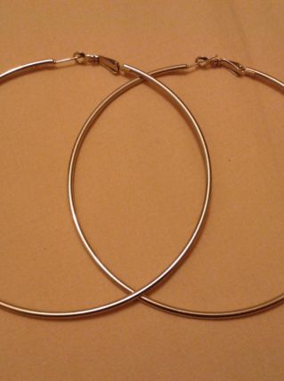 Anneaux créoles argentées