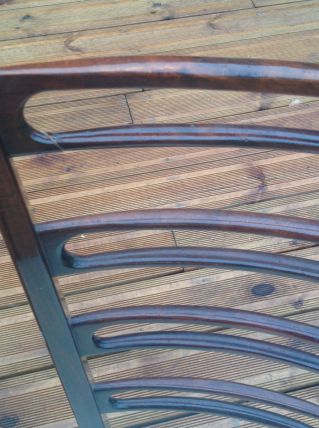 Chaise vintage  blanche et bois