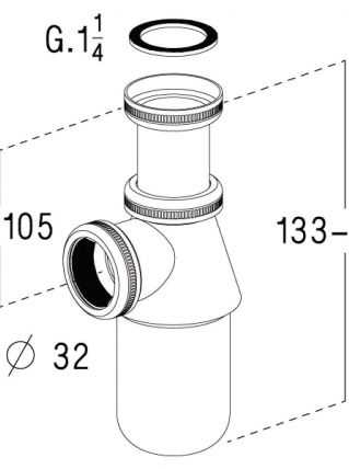 Siphon lavabo et bidet Haute gamme en laiton chromé brillant (SAS FRANCE)