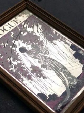 Miroir VOGUE "Art déco" tableau vintage cadre déco