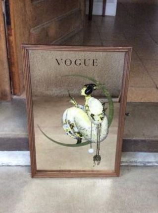 Miroir VOGUE "Art déco" tableau vintage cadre déco