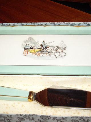 Plat à Dessert (Bûches) + Couteau à dessert 