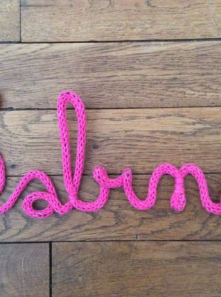 Prénom AU CHOIX tricot vintage décoration enfance