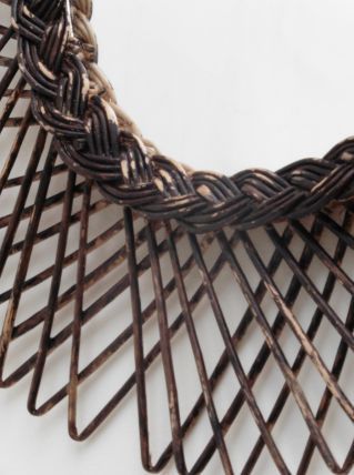 miroir soleil rotin vintage pas cher 