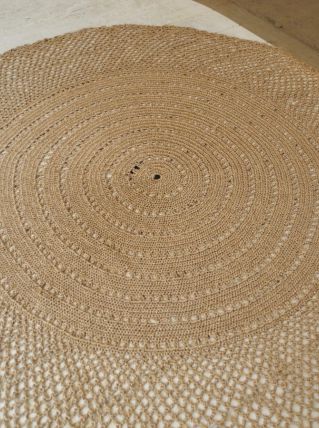 Naperon Rond au crochet Fait Main années 70