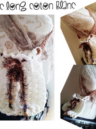 Sac bourse coton blanc