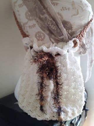 Sac bourse coton blanc