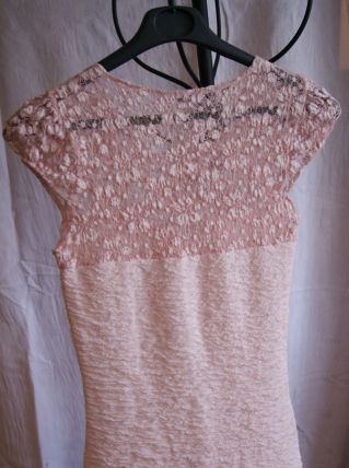 Robe moulante rose pâle 36