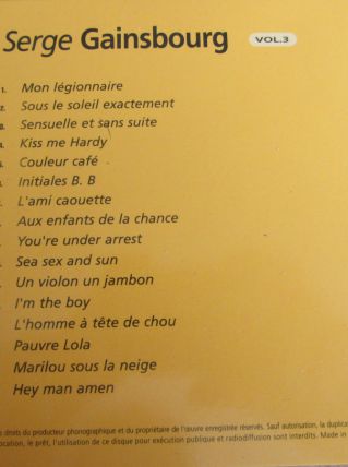 CD Serge Gainsbourg