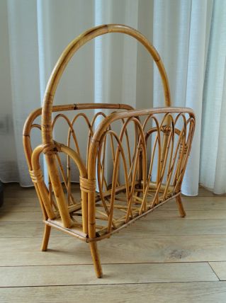 Porte revues en rotin