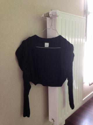 Gilet court en laine noir 