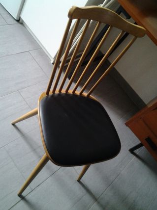 chaise vintage pieds compas