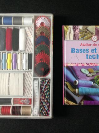 Ensemble de couture coffret et livre "bases et techniques"