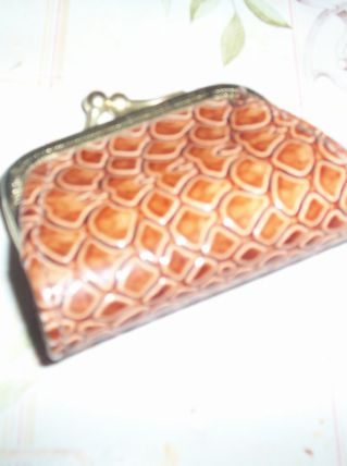 PETIT PORTE MONNAIE FEMME CUIR CROCO