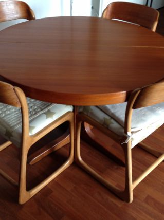 Table vintage en teck salon