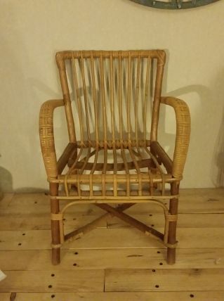 Chaise rotin enfant