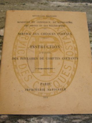 livre de services des chèques postaux 10 euros