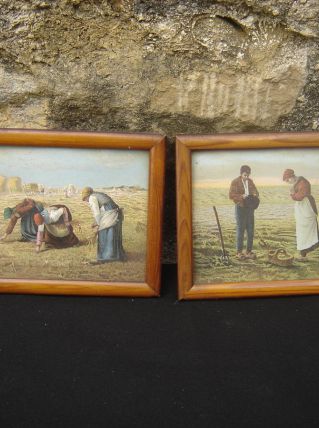 deux petits cadres vintage