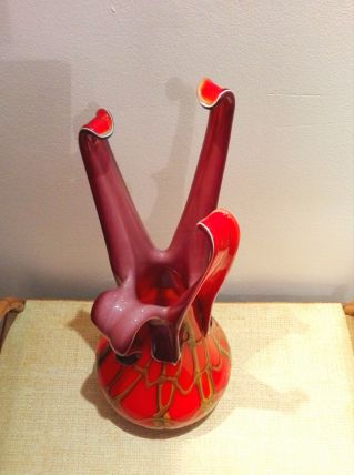 Vase en verre soufflé 