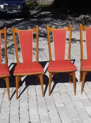6 chaises Vintage années 60