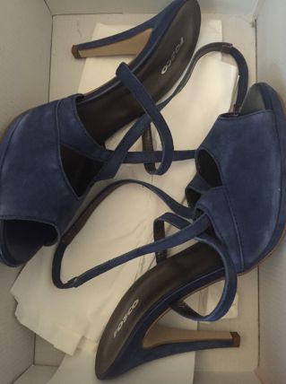 SANDALES À TALONS NEUVES, bleu, T. 38
